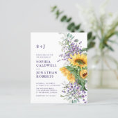 Budget Alles in Een Zonnebloem Lavendel Huwelijk (Staand voorkant)