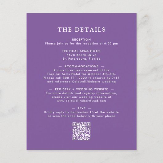 Budget Alles in Een Zonnebloem Lavendel Huwelijk (Achterkant)