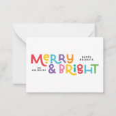 budget Alles is helder en felle kerstkreet Notitiekaartje (Voorkant)