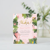 Budget Aloha Hawaii Tropical Gold Birthday Party (Staand voorkant)