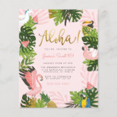 Budget Aloha Hawaii Tropical Gold Birthday Party (Voorkant)