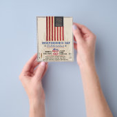 BUDGET American Flag 4th JULY BBQ Party Invitation Flyer (Hand)