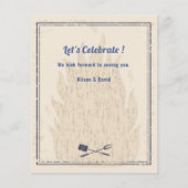 BUDGET American Flag 4th JULY BBQ Party Invitation Flyer (Achterkant)