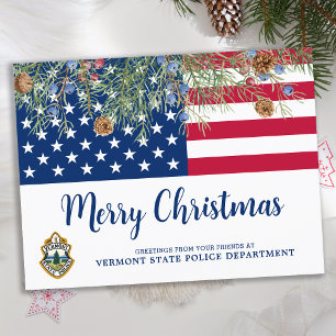 Budget American Flag Corporate Logo kerst Briefkaart