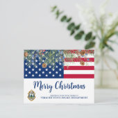 Budget American Flag Corporate Logo kerst Briefkaart (Staand voorkant)