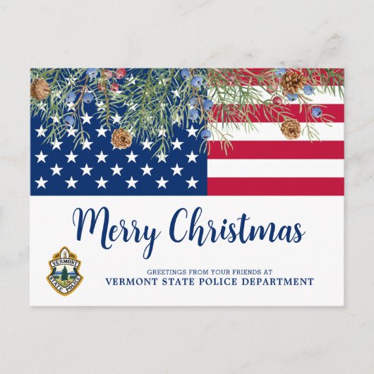 Budget American Flag Corporate Logo kerst Briefkaart (Voorkant)