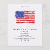 Budget American Flag Retirement Uitnodigingen (Voorkant)