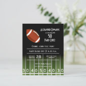 Budget American Football Birthday Invitation (Staand voorkant)