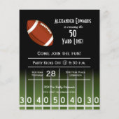 Budget American Football Birthday Invitation (Voorkant)