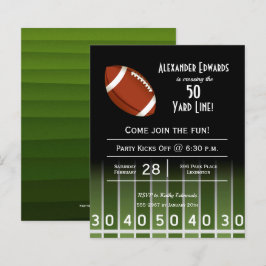 Budget American Football Birthday Invitation