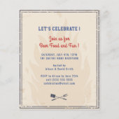 BUDGET Amerikaanse vlag 4e JULI BBQ Party nodigt u Flyer (Achterkant)