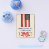 BUDGET Amerikaanse vlag 4e JULI BBQ Party nodigt u Flyer (Enkel)