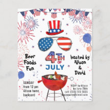 BUDGET Amerikaanse vlag 4e JULI BBQ Party nodigt u