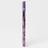 Budget Amethyst Crystal Agate Monogrammed Pink iPhone Hoesje (Rechterkant)