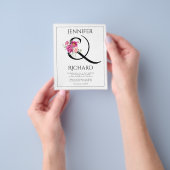 BUDGET Ampersand, eucalyptus QR bruiloft uitnodigi Flyer (Hand)