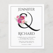 BUDGET Ampersand, eucalyptus QR bruiloft uitnodigi Flyer (Voorkant)