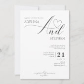 Budget Ampersand Minimalistisch Elegant Script Bru Kaart (Voorkant)