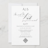 Budget Ampersand Minimalistisch Elegant Script Bru Kaart (Achterkant)