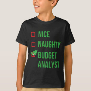 Budget Analyst Funny Pajama kerstcadeau T-shirt
