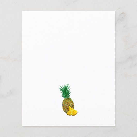Budget Ananas Hawaiaanse Bruidsdouche Uitnodiging (Achterkant)