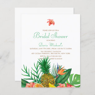Budget ananas Hawaiian Bridal Shower Invitation