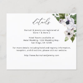 Budget Anemone White Floral - Gegevens Flyer