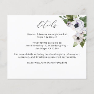 Budget Anemone White Floral - Gegevens Flyer