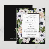 Budget Anemone White Floral Wedding - Black (Voorkant / Achterkant)