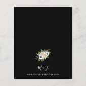 Budget Anemone White Floral Wedding - Black (Achterkant)