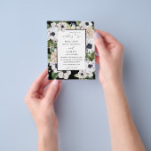 Budget Anemone White Floral Wedding - Black Flyer (Hand)
