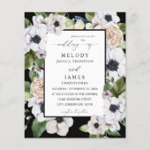 Budget Anemone White Floral Wedding - Black Flyer (Voorkant)