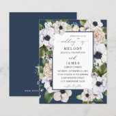 Budget Anemone White Floral Wedding - Blue (Voorkant / Achterkant)