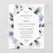 Budget Anemone Winter Witte Bloem Holiday Feest (Voorkant)