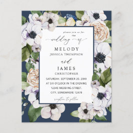 Budget Anemone Witte Bloemige Trouw - Blauw Flyer