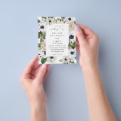 Budget Anemoon Witte Bloemige Bruiloft Flyer (Hand)