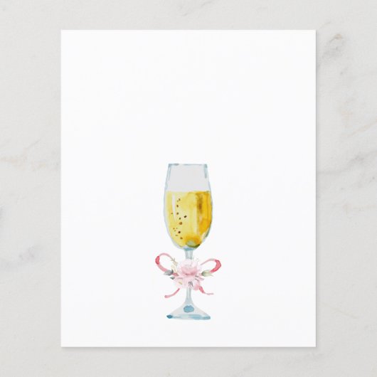 Budget Antiek Roos Bridal Shower Invitation (Achterkant)