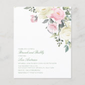 Budget Antiek Roos Bridal Shower Invitation (Voorkant)