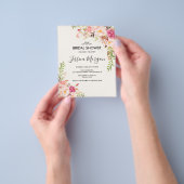 Budget Antiek Roos Bridal Shower Invitation Flyer (Hand)