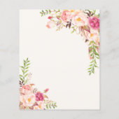 Budget Antiek Roos Bridal Shower Invitation Flyer (Achterkant)