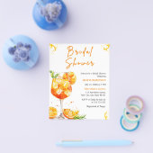 Budget Aperol Spritz Cocktail Bridal Shower Invite Flyer (Enkel)
