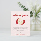 Budget Appel van onze Eye Baby shower Bedankt Card (Staand voorkant)