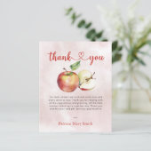 Budget Appel van onze Eye Baby shower Bedankt Card (Staand voorkant)