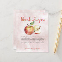 Budget Appel van onze Eye Baby shower Bedankt Card