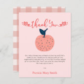 Budget Appel van onze Eye Baby shower Bedankt Card (Voorkant / Achterkant)