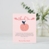 Budget Appel van onze Eye Baby shower Bedankt Card (Staand voorkant)