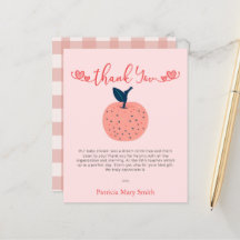 Budget Appel van onze Eye Baby shower Bedankt Card