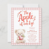 Budget Apple van Eye Pink Gingham Beer Baby shower (Voorkant)