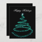 Budget Aqua Kerstmis Business Holiday Card (Voorkant / Achterkant)