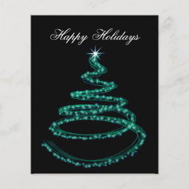 Budget Aqua Kerstmis Business Holiday Card