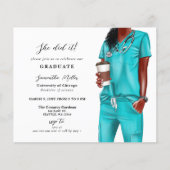 Budget Aqua Scrubs Verpleegkundige Foto Afstuderen (Voorkant)